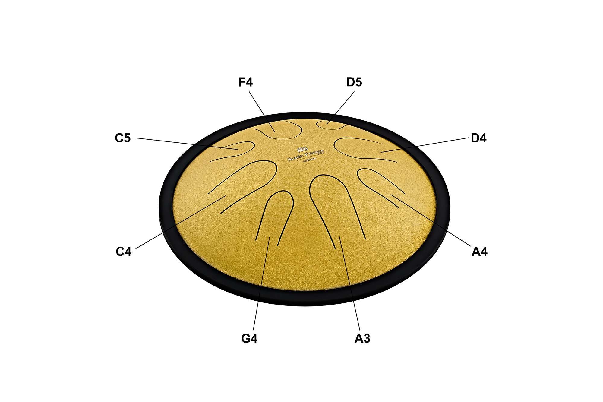 Compact Steel Tongue Drum 10" D Moll Gold - CSTD3G